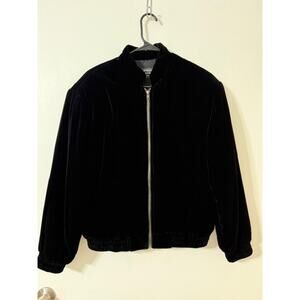 Marcello Women's Made in Italy 100% silk Full Zip Up Jacket -Size Med.